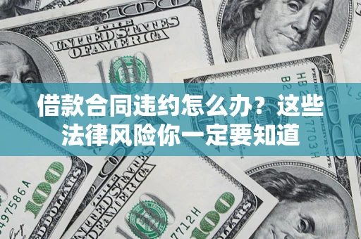 武汉借款合同违约怎么办？这些法律风险你一定要知道