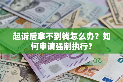 武汉起诉后拿不到钱怎么办？如何申请强制执行？
