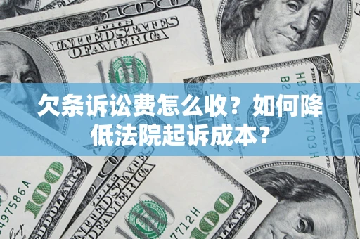 武汉欠条诉讼费怎么收？如何降低法院起诉成本？