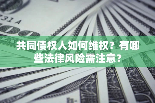 武汉共同债权人如何维权？有哪些法律风险需注意？