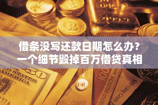 武汉借条没写还款日期怎么办？一个细节毁掉百万借贷真相