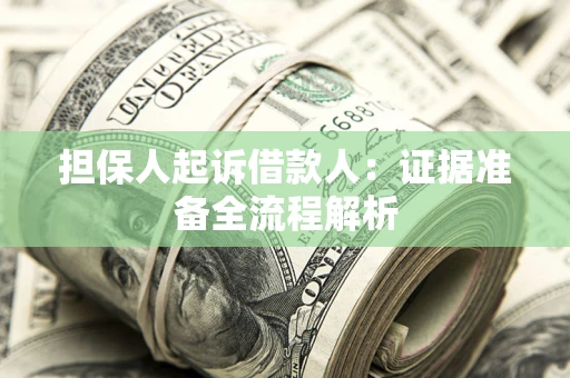 武汉担保人起诉借款人：证据准备全流程解析