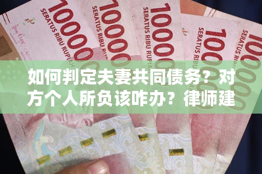 武汉如何判定夫妻共同债务？对方个人所负该咋办？律师建议