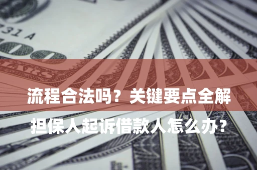 武汉

担保人起诉借款人怎么办？流程合法吗？关键要点全解析