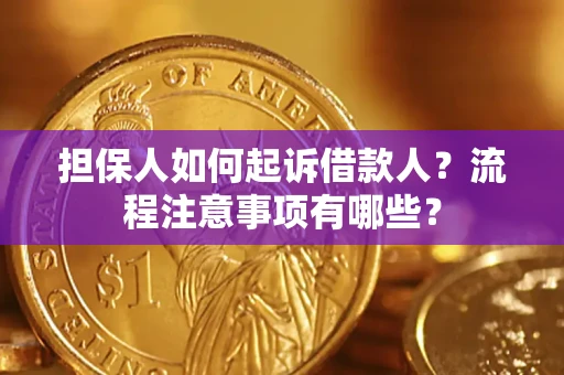 武汉担保人如何起诉借款人？流程注意事项有哪些？